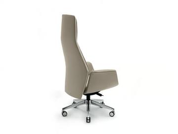 DOWNTOWN - Swivel high-back leather executive chair with 5-spoke base by Poltrona Frau - view 3
